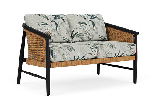 Lloyd Flanders - Galloway Loveseat In Tortoiseshell Finish With Delicate Botanical Sage Fabric - 2390501112075 view 1