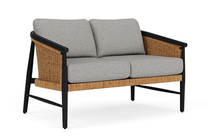 Lloyd Flanders - Galloway Loveseat In Tortoiseshell Finish With Demo Stone Fabric - 239050111095 view 1