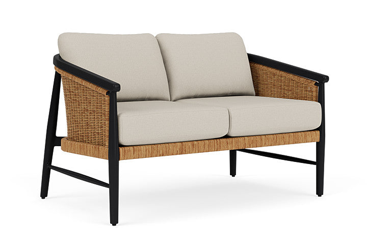 Lloyd Flanders - Galloway Loveseat In Tortoiseshell Finish With Fife Fog Fabric - 239050111181 view 1