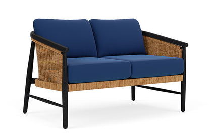 Lloyd Flanders - Galloway Loveseat In Tortoiseshell Finish With Flagship Lapis Fabric - 2390501111813 view 1