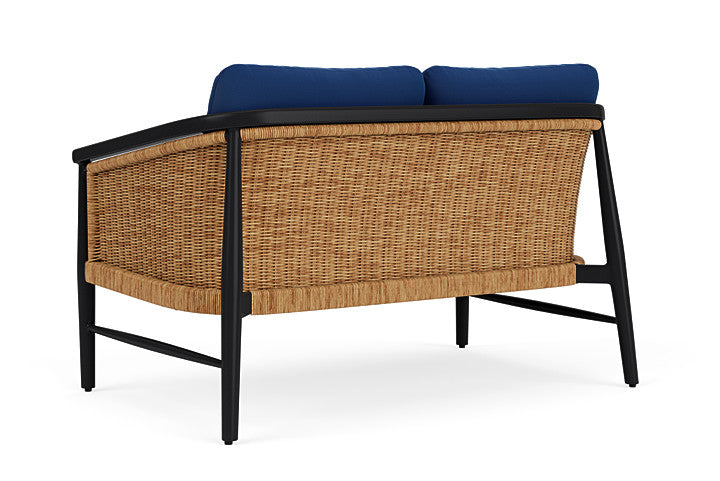 Lloyd Flanders - Galloway Loveseat In Tortoiseshell Finish With Flagship Lapis Fabric - 2390501111813 view 2