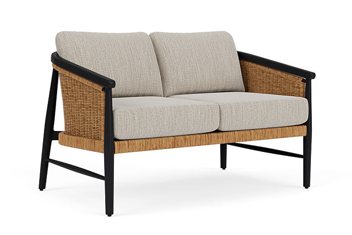 Lloyd Flanders - Galloway Loveseat In Tortoiseshell Finish With Friendly Flax Fabric - 2390501112026 view 1
