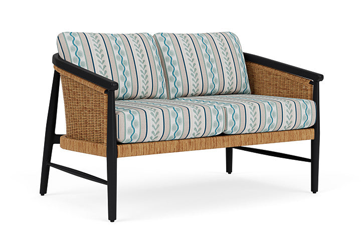 Lloyd Flanders - Galloway Loveseat In Tortoiseshell Finish With Ilona Resort Fabric - 2390501112069 view 1