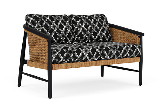 Lloyd Flanders - Galloway Loveseat In Tortoiseshell Finish With Luna Onyx Fabric - 2390501112071 view 1