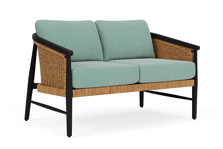 Lloyd Flanders - Galloway Loveseat In Tortoiseshell Finish With Pavian Pool Fabric - 2390501112045 view 1