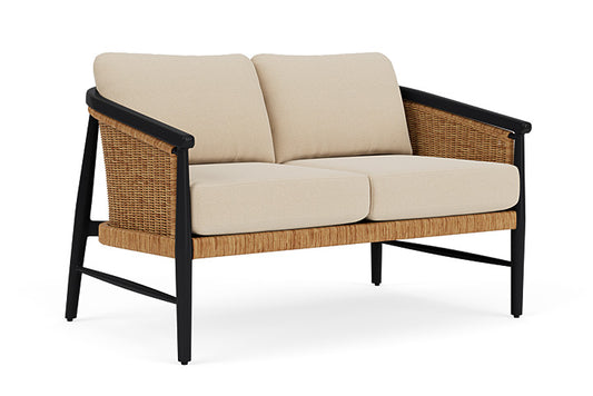 Lloyd Flanders - Galloway Loveseat In Tortoiseshell Finish With Raindrop Almond Fabric - 2390501112055 view 1