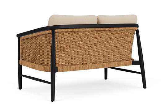 Lloyd Flanders - Galloway Loveseat In Tortoiseshell Finish With Raindrop Almond Fabric - 2390501112055 view 2