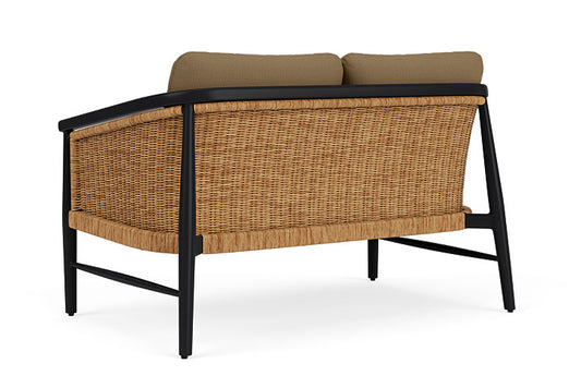 Lloyd Flanders - Galloway Loveseat In Tortoiseshell Finish With Reflections Straw Fabric - 2390501112053 view 2