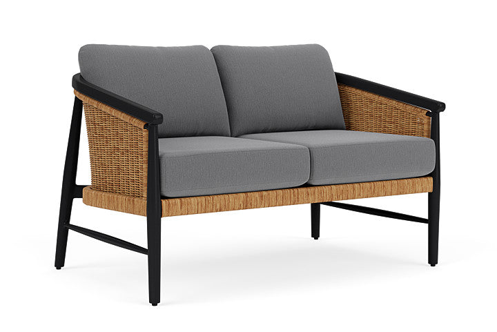Lloyd Flanders - Galloway Loveseat In Tortoiseshell Finish With Remy Graphite Fabric - 2390501112003 view 1