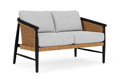 Lloyd Flanders - Galloway Loveseat In Tortoiseshell Finish With Sandberg Dove Fabric - 2390501112022 view 1