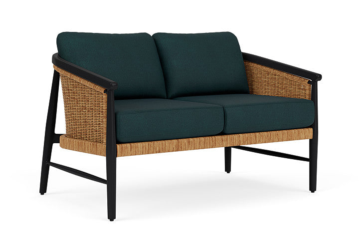 Lloyd Flanders - Galloway Loveseat In Tortoiseshell Finish With Sandberg Lagoon Fabric - 2390501112039 view 1