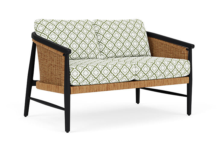 Lloyd Flanders - Galloway Loveseat In Tortoiseshell Finish With Savannah Green Fabric - 2390501112064 view 1