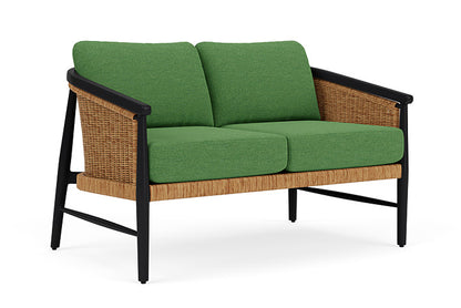 Lloyd Flanders - Galloway Loveseat In Tortoiseshell Finish With Seadog Botanical Fabric - 2390501112066 view 1