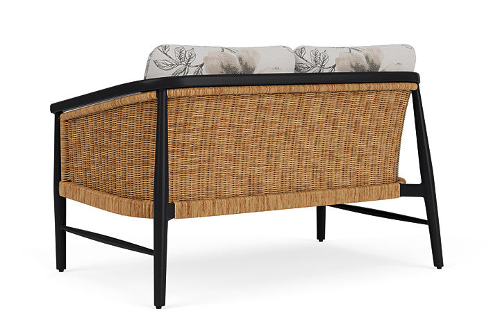 Lloyd Flanders - Galloway Loveseat In Tortoiseshell Finish With Serena Floral Dove Fabric - 2390501112077 view 2
