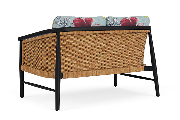 Lloyd Flanders - Galloway Loveseat In Tortoiseshell Finish With Serena Floral Meadow Fabric - 2390501112079 view 2