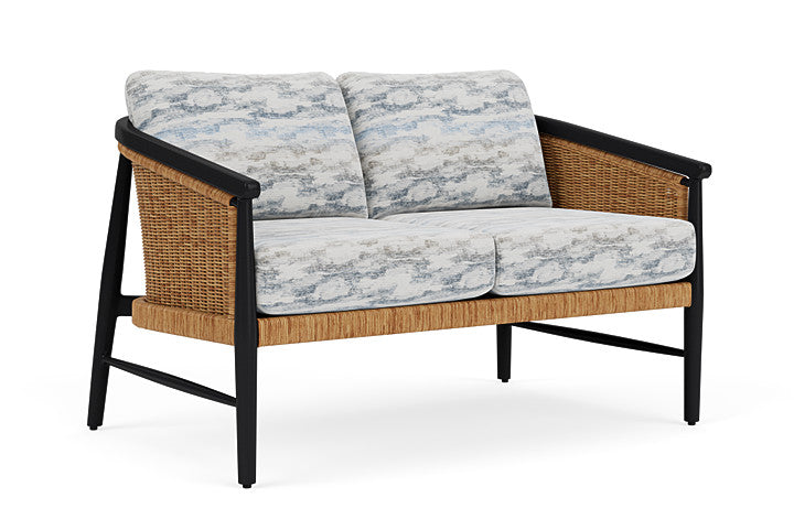 Lloyd Flanders - Galloway Loveseat In Tortoiseshell Finish With Stratosphere Cloud Fabric - 2390501111966 view 1