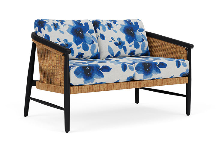 Lloyd Flanders - Galloway Loveseat In Tortoiseshell Finish With Watercolor Blossom Capri Fabric - 239050111672 view 1