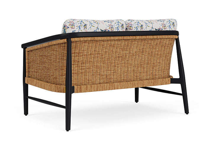 Lloyd Flanders - Galloway Loveseat In Tortoiseshell Finish With Whimsical Bird Song Fabric - 2390501112080 view 2