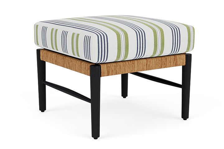 Lloyd Flanders - Galloway Ottoman In Tortoiseshell Finish With Berkely Hall Green Fabric - 2390171112062 view 2