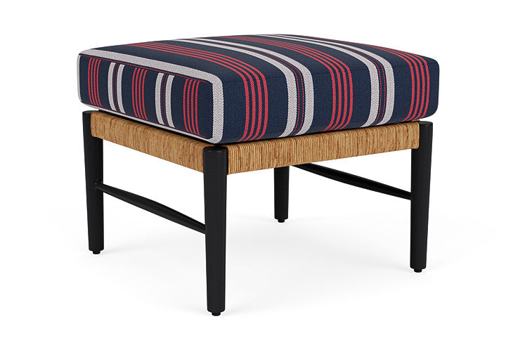 Lloyd Flanders - Galloway Ottoman In Tortoiseshell Finish With Berkely Hall Navy Fabric - 2390171112063 view 1