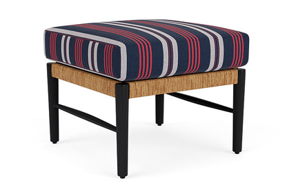 Lloyd Flanders - Galloway Ottoman In Tortoiseshell Finish With Berkely Hall Navy Fabric - 2390171112063 view 1
