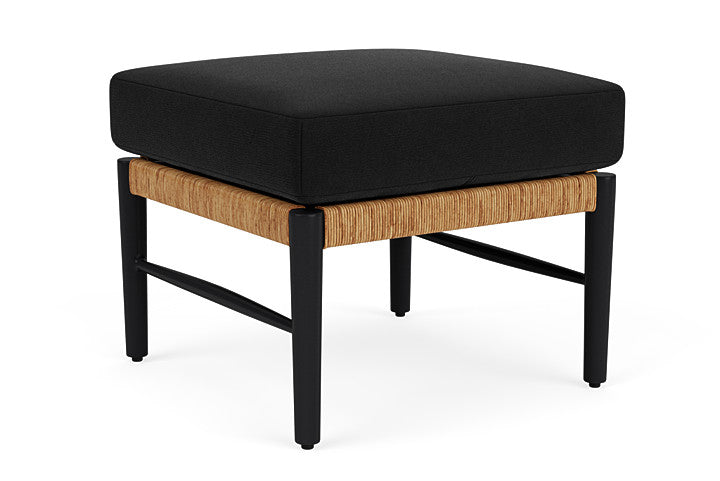 Lloyd Flanders - Galloway Ottoman In Tortoiseshell Finish With Canvas Black Fabric - 239017111157 view 1