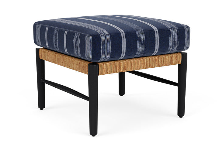 Lloyd Flanders - Galloway Ottoman In Tortoiseshell Finish With Consider Indigo Fabric - 2390171111969 view 1