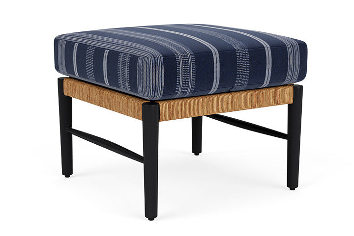 Lloyd Flanders - Galloway Ottoman In Tortoiseshell Finish With Consider Indigo Fabric - 2390171111969 view 2