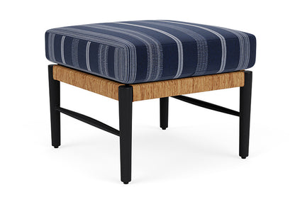 Lloyd Flanders - Galloway Ottoman In Tortoiseshell Finish With Consider Indigo Fabric - 2390171111969 view 2