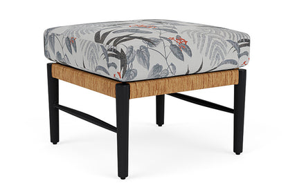 Lloyd Flanders - Galloway Ottoman In Tortoiseshell Finish With Delicate Botanical Slate Fabric - 2390171112076 view 1