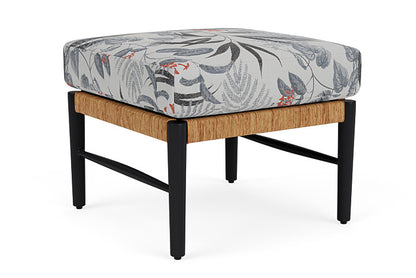 Lloyd Flanders - Galloway Ottoman In Tortoiseshell Finish With Delicate Botanical Slate Fabric - 2390171112076 view 2