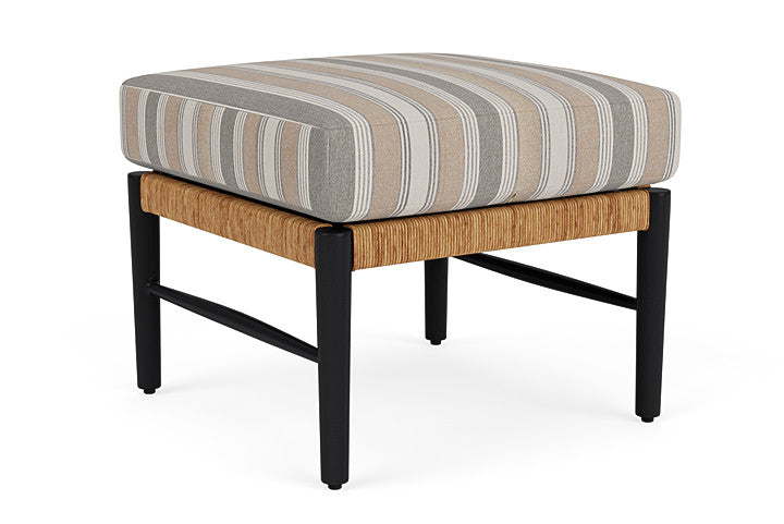Lloyd Flanders - Galloway Ottoman In Tortoiseshell Finish With Purveyor Pewter Fabric - 239017111146 view 2