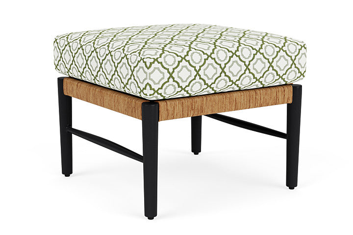 Lloyd Flanders - Galloway Ottoman In Tortoiseshell Finish With Savannah Green Fabric - 2390171112064 view 1