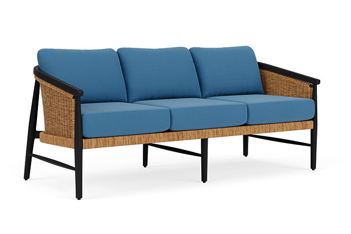 Lloyd Flanders - Galloway Sofa In Tortoiseshell Finish With Bamboo Bay Sky Fabric - 2390551112007 view 1