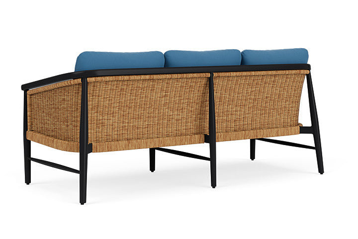 Lloyd Flanders - Galloway Sofa In Tortoiseshell Finish With Bamboo Bay Sky Fabric - 2390551112007 view 2