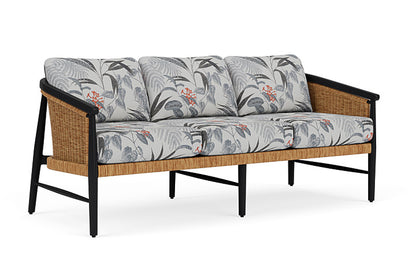 Lloyd Flanders - Galloway Sofa In Tortoiseshell Finish With Delicate Botanical Slate Fabric - 2390551112076 view 1