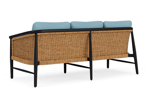 Lloyd Flanders - Galloway Sofa In Tortoiseshell Finish With Leeds Light Blue Fabric - 2390551112058 view 2