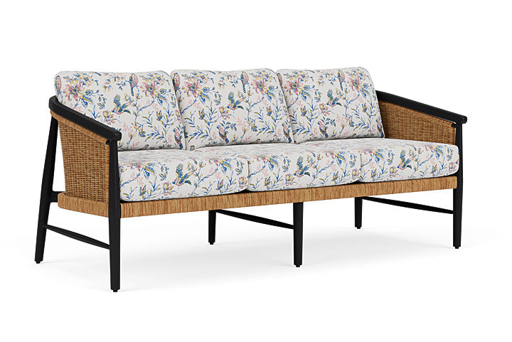 Lloyd Flanders - Galloway Sofa In Tortoiseshell Finish With Whimsical Bird Song Fabric - 2390551112080 view 1