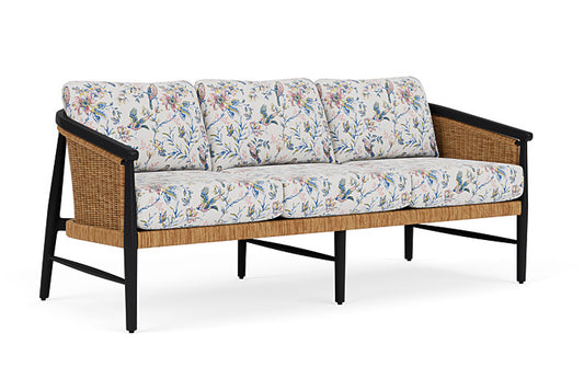 Lloyd Flanders - Galloway Sofa In Tortoiseshell Finish With Whimsical Bird Song Fabric - 2390551112080 view 1