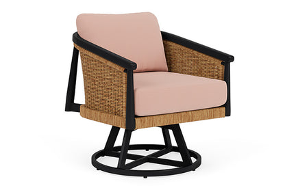 Lloyd Flanders - Galloway Swivel Lounge Chair In Tortoiseshell Finish With Azulu Clay Fabric - 2390801112033 view 1