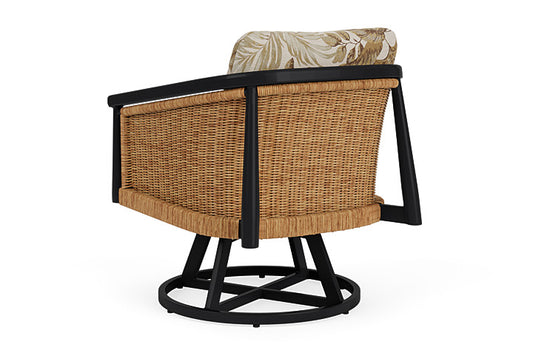 Lloyd Flanders - Galloway Swivel Lounge Chair In Tortoiseshell Finish With Botanic Willow Fabric - 239080111164 view 2