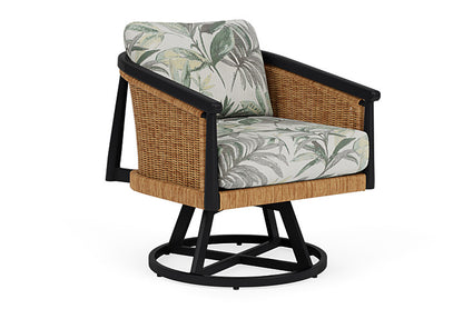 Lloyd Flanders - Galloway Swivel Lounge Chair In Tortoiseshell Finish With Calidora Mist Fabric - 239080111094 view 1