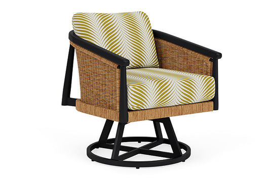Lloyd Flanders - Galloway Swivel Lounge Chair In Tortoiseshell Finish With Clock Out Dew Fabric - 2390801112083 view 1