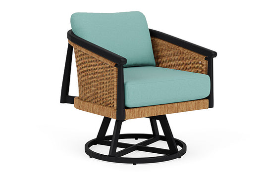 Lloyd Flanders - Galloway Swivel Lounge Chair In Tortoiseshell Finish With Fife Aruba Fabric - 239080111748 view 1