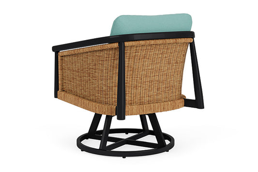 Lloyd Flanders - Galloway Swivel Lounge Chair In Tortoiseshell Finish With Fife Aruba Fabric - 239080111748 view 2