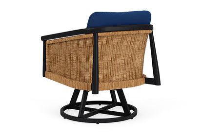 Lloyd Flanders - Galloway Swivel Lounge Chair In Tortoiseshell Finish With Flagship Lapis Fabric - 2390801111813 view 2