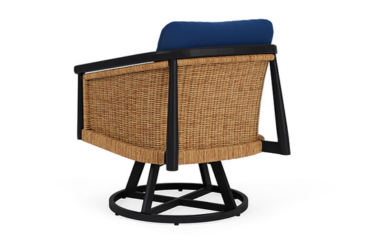 Lloyd Flanders - Galloway Swivel Lounge Chair In Tortoiseshell Finish With Flagship Lapis Fabric - 2390801111813 view 2