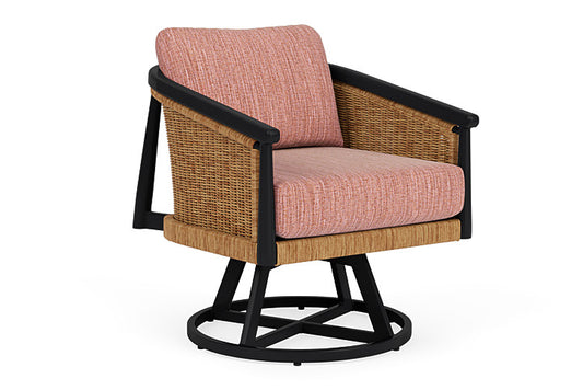 Lloyd Flanders - Galloway Swivel Lounge Chair In Tortoiseshell Finish With Friendly Carnival Fabric - 2390801112043 view 1