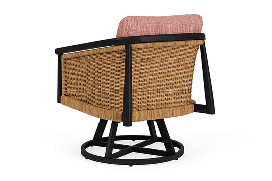 Lloyd Flanders - Galloway Swivel Lounge Chair In Tortoiseshell Finish With Friendly Carnival Fabric - 2390801112043 view 2