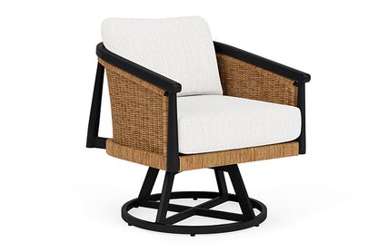 Lloyd Flanders - Galloway Swivel Lounge Chair In Tortoiseshell Finish With Friendly Natural Fabric - 2390801112042 view 1